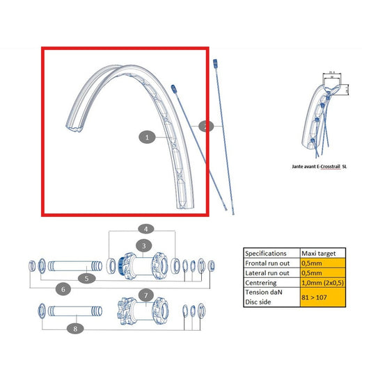 MAVIC ECROSSTRAIL SL 27.5'' Front Wheel Kit