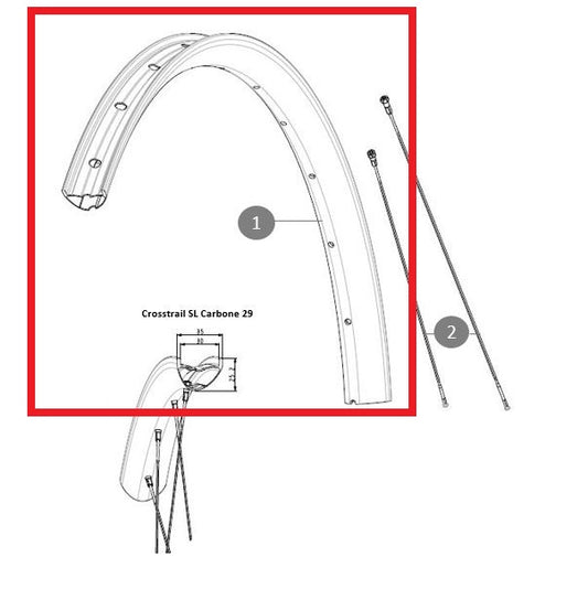 MAVIC CROSSTRAIL SL Carbon 29'' rear rim