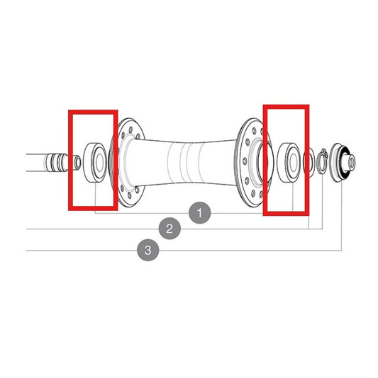 ZESTAW 2 ŁOŻYSK MAVIC 10X22X6 + PODKŁADKA FALISTA + ZACISK