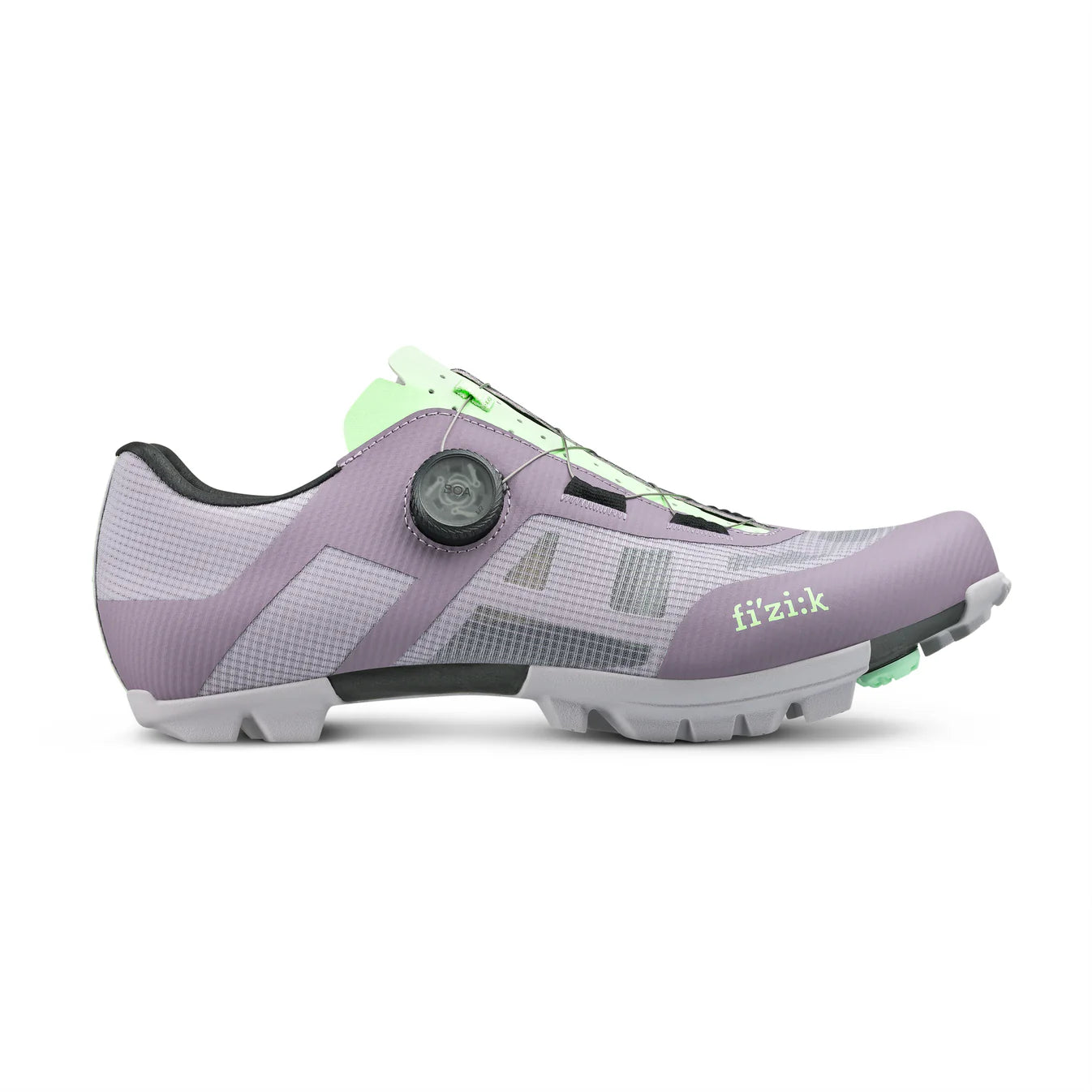 Buty do kolarstwa górskiego XC/gravel FIZIK VENTO PROXY WIDE, kolor lawendowy/zielony