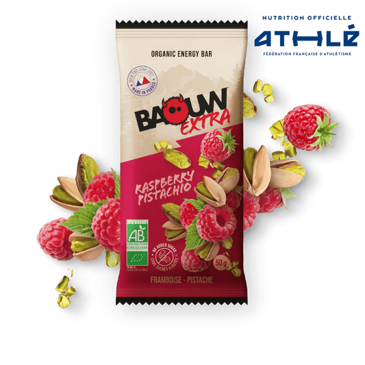 BAOUW ORGANIC EXTRA Raspberry-Pistachio Energy Bar (50g)
