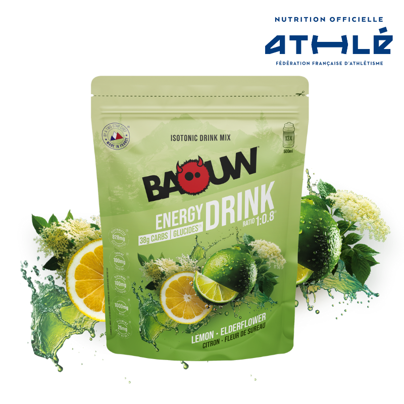 BAOUW ISOTONIC Energy Drink (585g) Cytryna, kwiat czarnego bzu