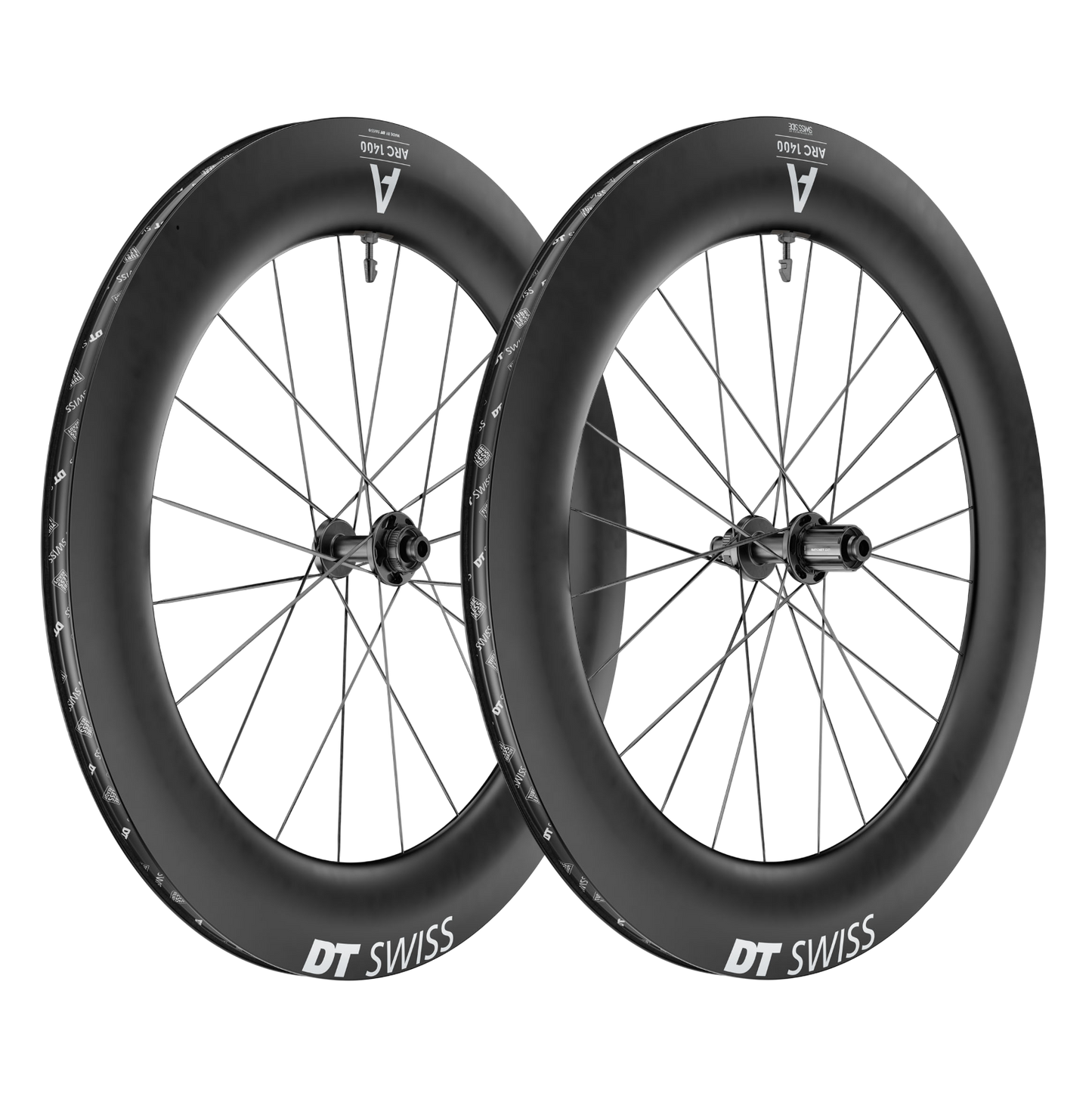 Pair of DT SWISS ARC 1400 DICUT 85 Tubeless Ready Wheels (Center Lock)