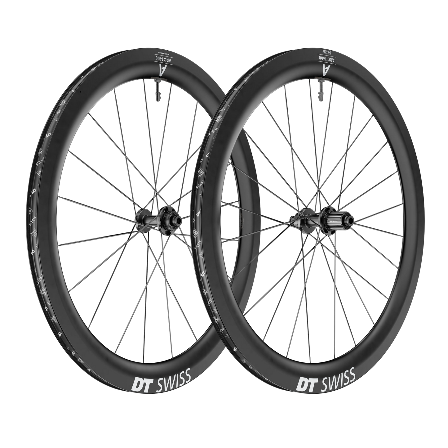 Pair of DT SWISS ARC 1400 DICUT 55 Tubeless Ready Wheels (Center Lock)