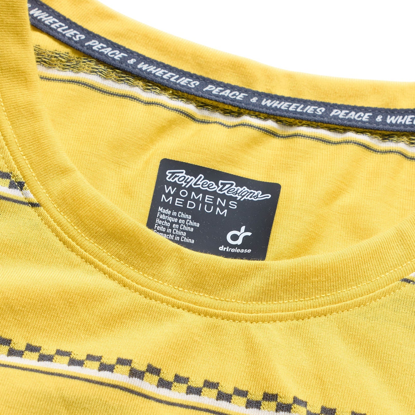 TROY LEE DESIGNS LILIUM RIDE CHECKED OUT Ladies Short Sleeve Jersey Yellow