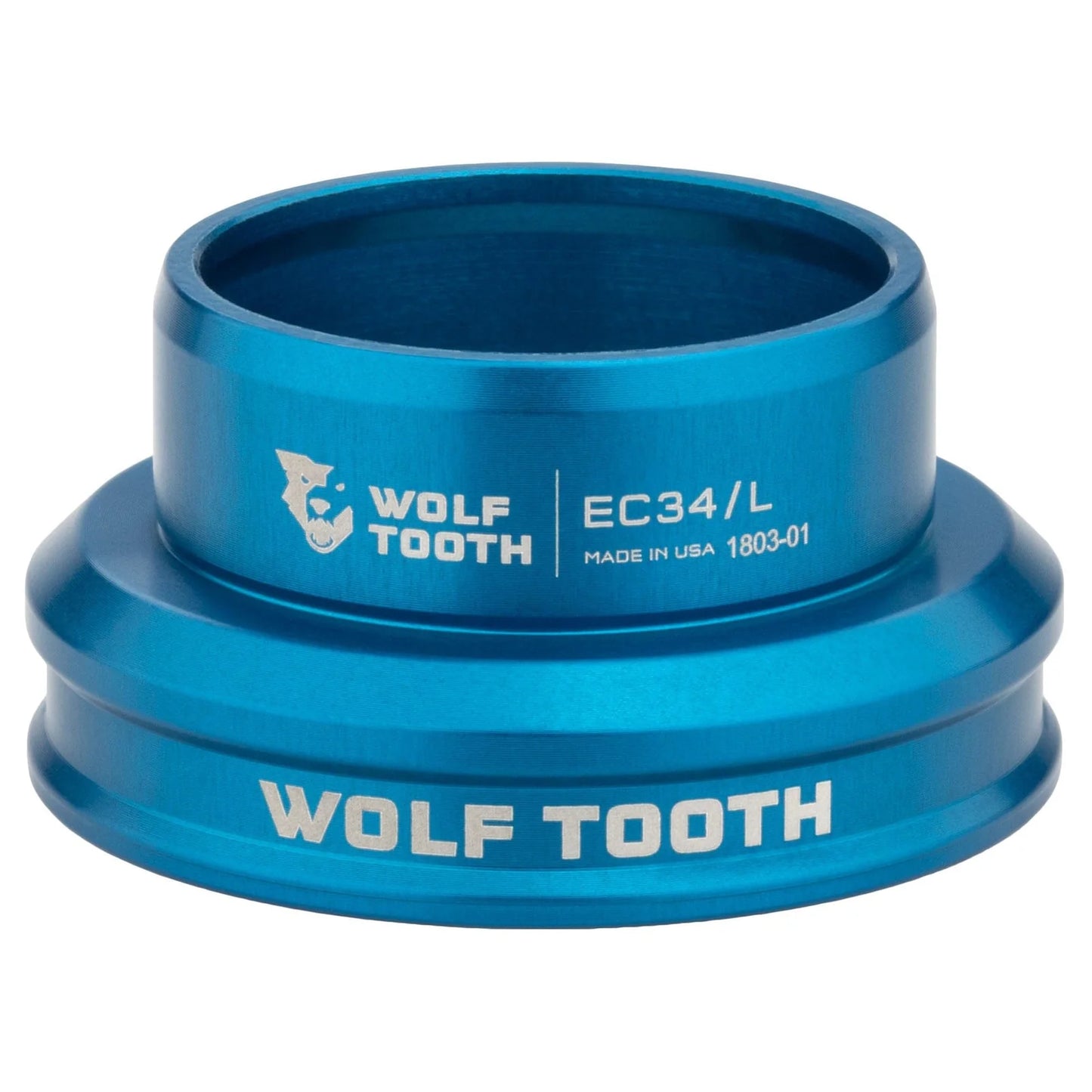 Niska miska do zewnętrznego zestawu sterowego WOLF TOOTH PERFORMANCE 1"1/8 EC34, niebieska