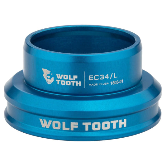 Niska miska do zewnętrznego zestawu sterowego WOLF TOOTH PERFORMANCE 1"1/8 EC34, niebieska