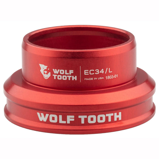 Niska miska do zewnętrznego zestawu sterowego WOLF TOOTH PREMIUM 1"1/8 EC34, czerwona