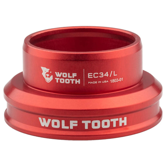 Niska miska do zewnętrznego zestawu sterowego WOLF TOOTH PERFORMANCE 1"1/8 EC34, czerwona