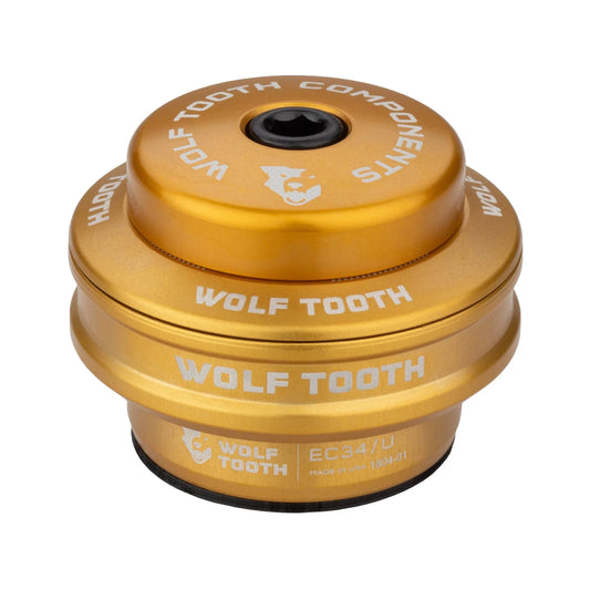 Wysoka miska do zewnętrznego zestawu sterowego WOLF TOOTH PREMIUM 1"1/8 EC34, stack 16 mm, złota