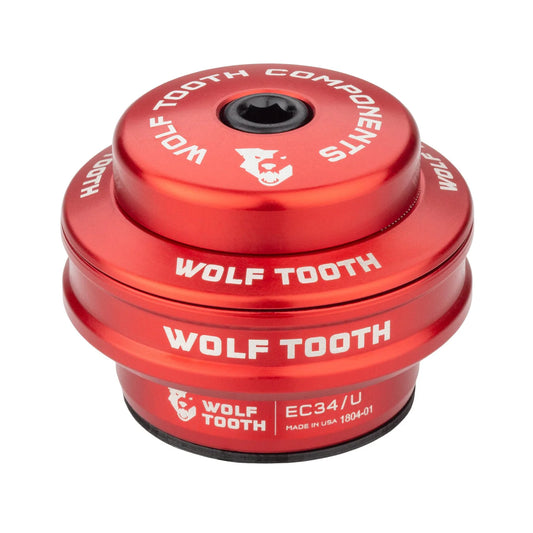 Wysoka miska do zewnętrznego zestawu sterowego WOLF TOOTH PERFORMANCE 1"1/8 EC34, stack 16 mm, czerwona