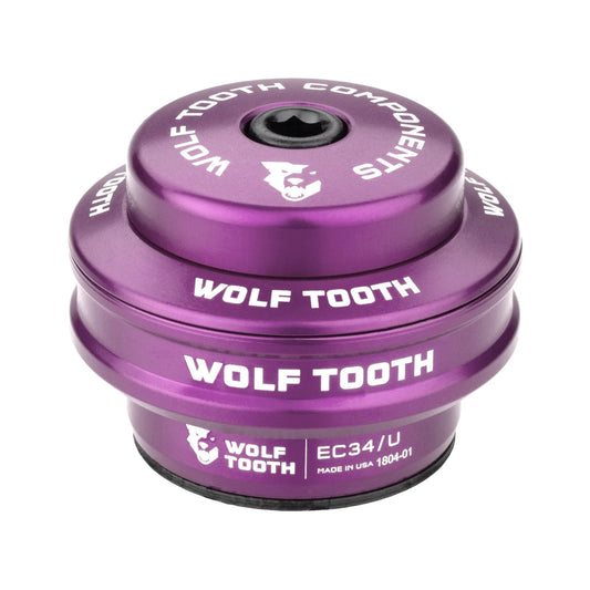 Wysoka miska do zewnętrznego zestawu sterowego WOLF TOOTH PREMIUM 1"1/8 EC34, stack 16 mm, fioletowa