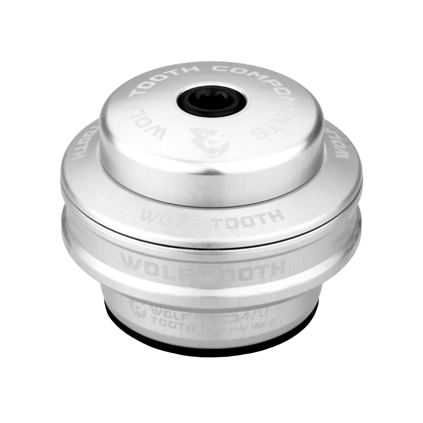 Wysoka miska do zewnętrznego zestawu sterowego WOLF TOOTH PERFORMANCE 1"1/8 EC34, stack 16 mm, srebrna