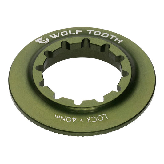 Nakrętka Centerlock wewnętrzna WOLF TOOTH w kolorze oliwkowym