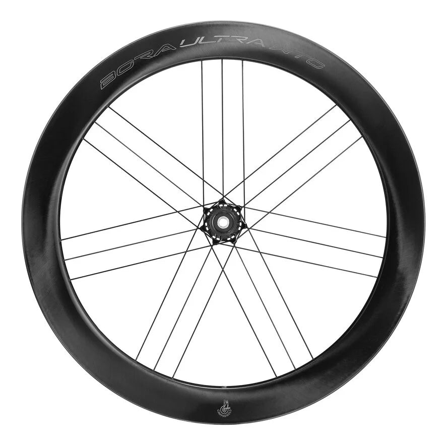 Para chromowanych kół CAMPAGNOLO BORA ULTRA WTO 60 C23 DISC przystosowanych do montażu bezdętkowego (Center Lock)