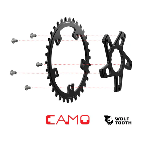 WOLF TOOTH CAMO M8 Raceface Cinch crankset star Direct Mount Offset -8mm Black
