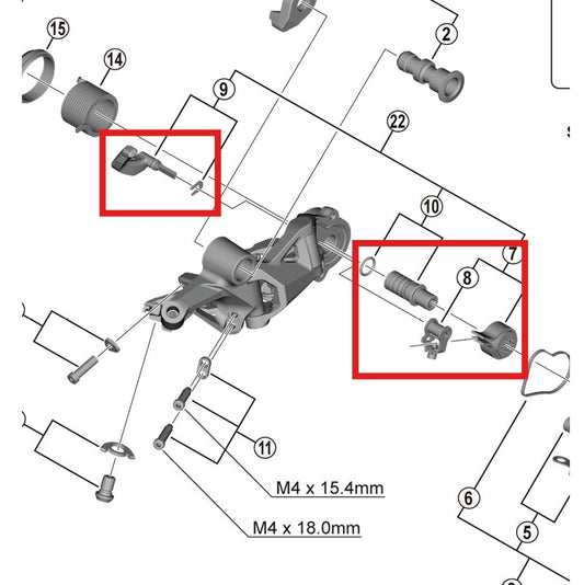 SHIMANO RD-M9100/8100/7100/6100/RX822 Cage Stabilizer Kit