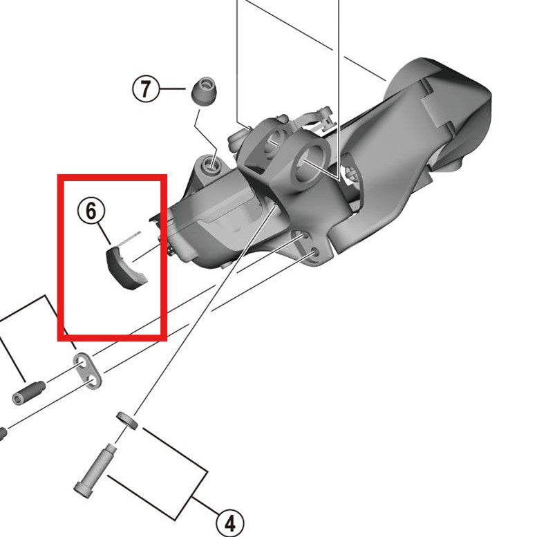 SHIMANO RD-R9250 Rear Derailleur Charging Port Cover