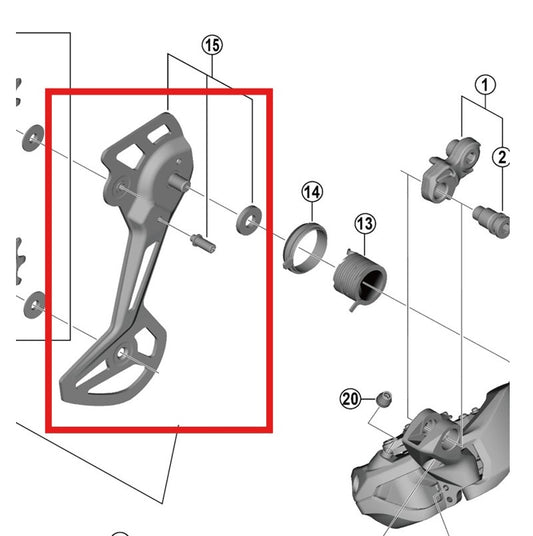 SGS SHIMANO RD-M8150-11/12 External Rear Derailleur Cage