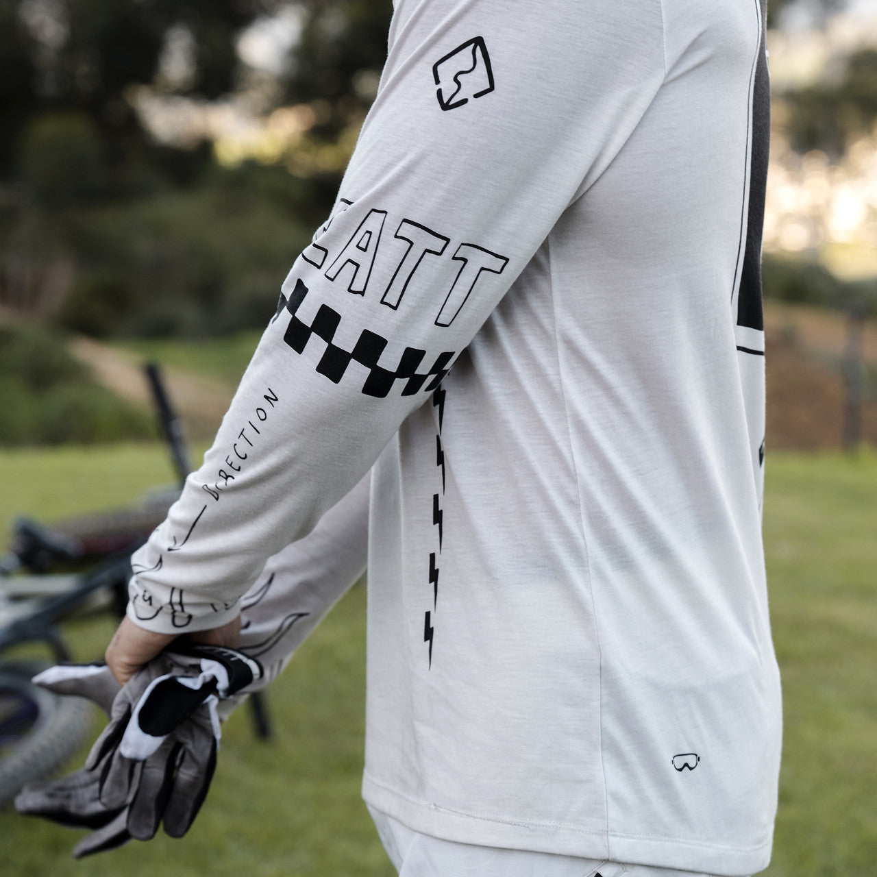 LEATT MTB Gravity 3.0 Long Sleeve Jersey White