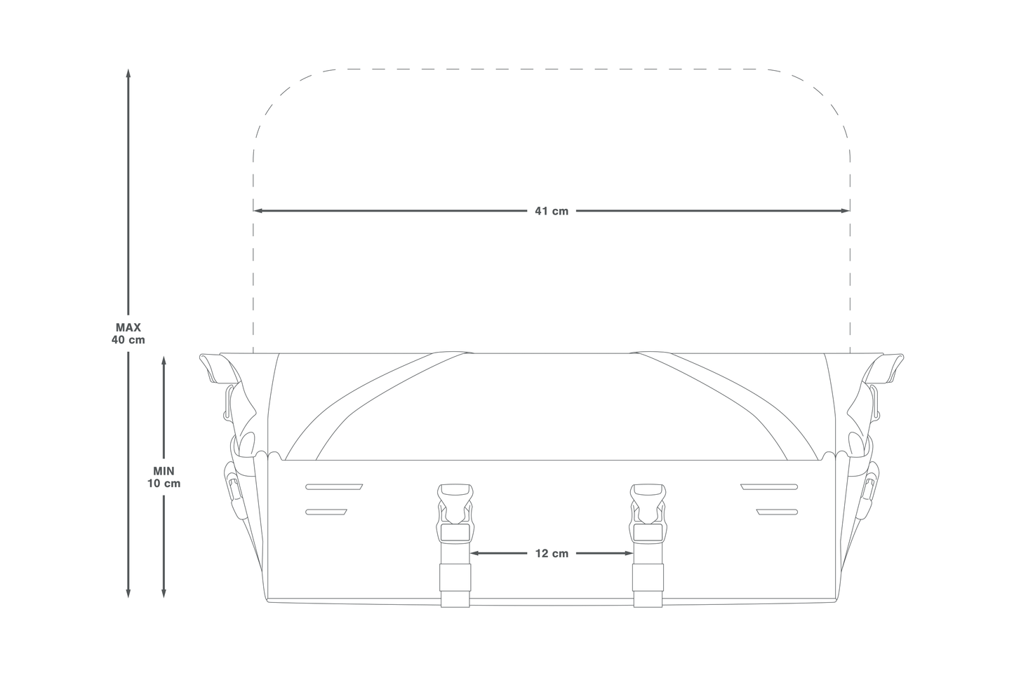 Handlebar bag APIDURA EXPEDITION FRONT RACK PACK 30 L Black