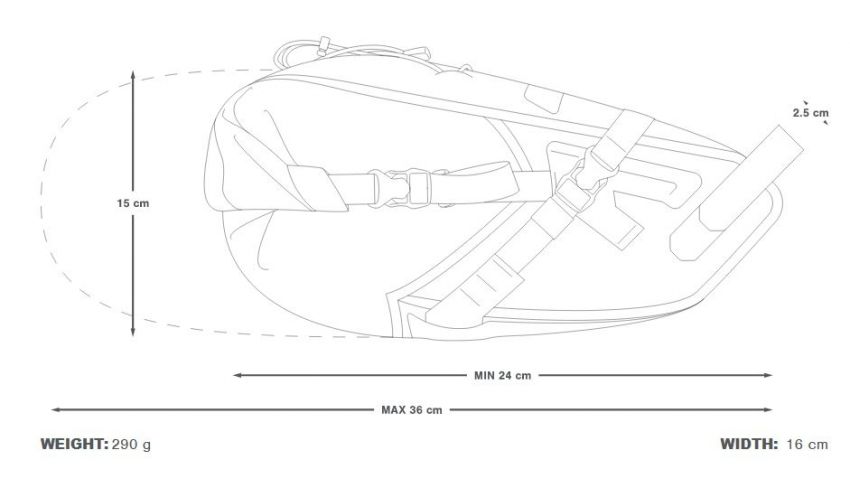 APIDURA BACKCOUNTRY SADDLE PACK 6 L Black Grey