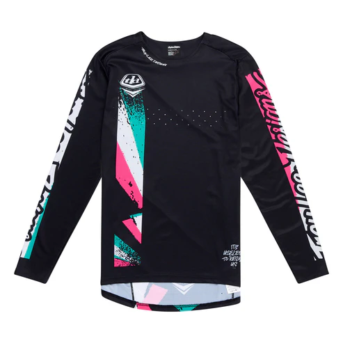 TROY LEE DESIGNS SPRINT FULL PULL Long Sleeve Jersey Black 2025