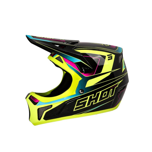 Kask BMX SHOT ROGUE Level Neon Yellow/Pink Pearly