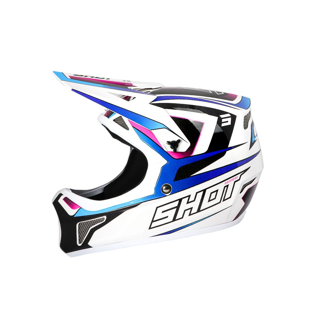 Kask BMX SHOT ROGUE Level White Blue Pearly