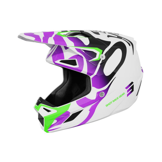 Kask BMX SHOT SPEED dziecięcy Ghost fioletowy błyszczący