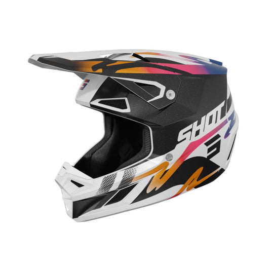 Kask BMX SHOT SPEED Wave czarny biały perłowy
