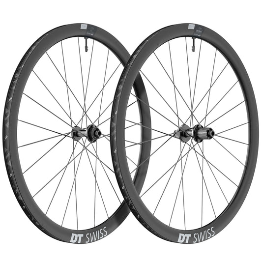 Para kół DT SWISS ARC 1400 DICUT 38 DISC przystosowanych do jazdy bezdętkowej (centralna blokada)
