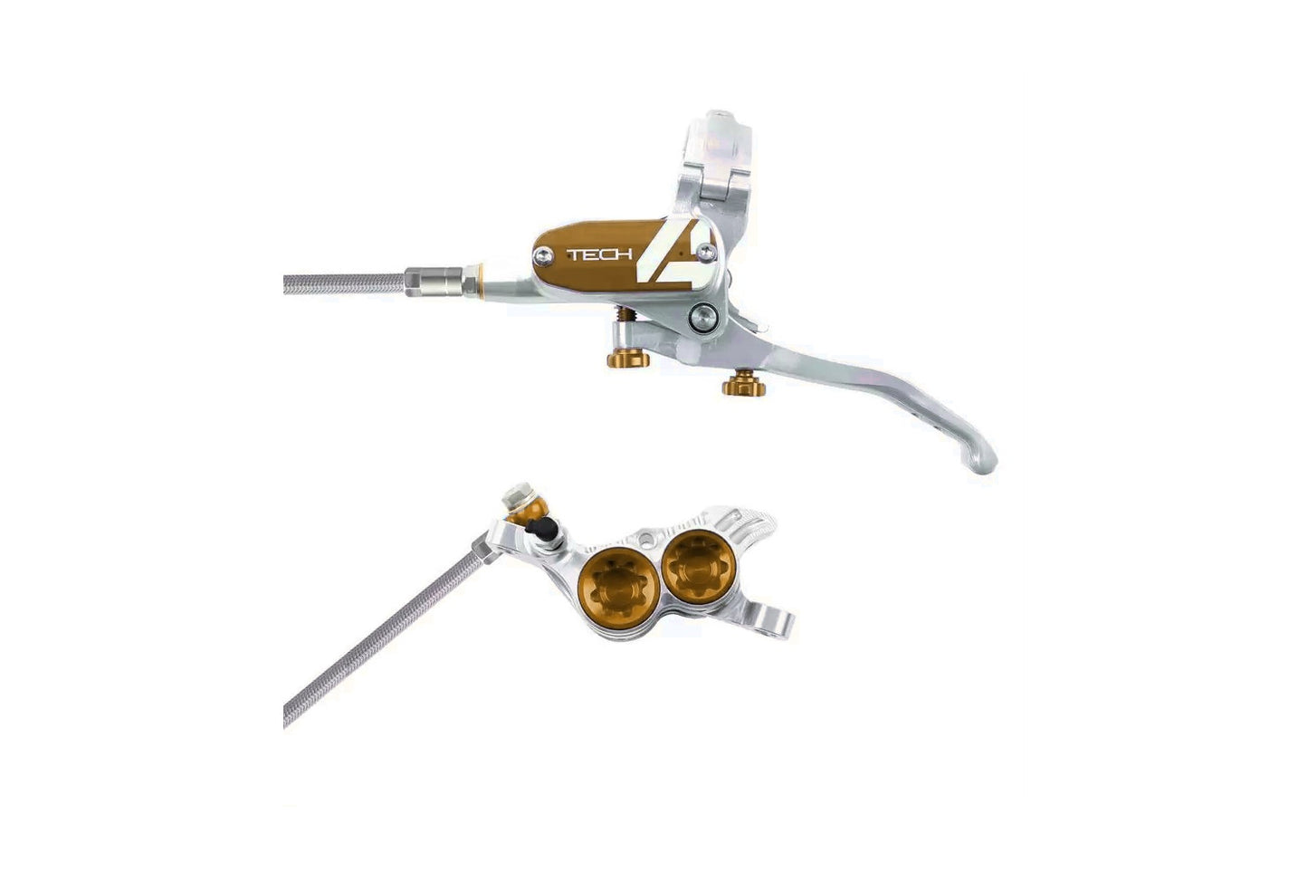Hamulec przedni HOPE TECH 4 V4 Aviation Silver/Bronze