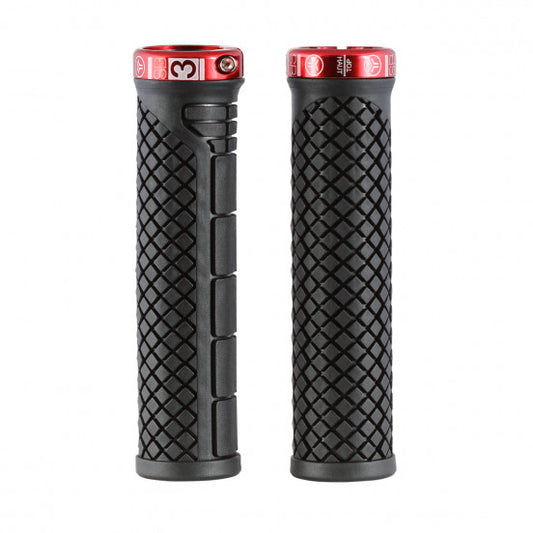 SB3 SHARK Lock-On Grips 132 mm Black/Red