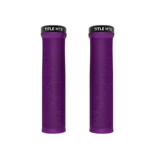 Chwyty Title MTB FORM Lock-On Fioletowe - para widok z przodu