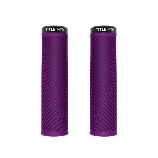 Chwyty Title MTB FORM Lock-On XL Fioletowe - para widok z przodu