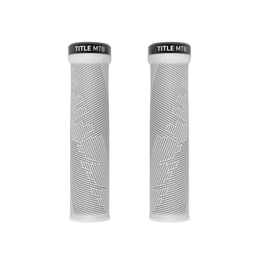 Chwyty Title MTB FORM Lock-On Białe - widok z przodu para