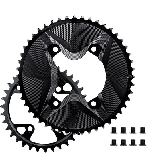 Para tarcz łańcuchowych 12V ALUGEAR AERO 110 BCD do Shimano GRX Czarne