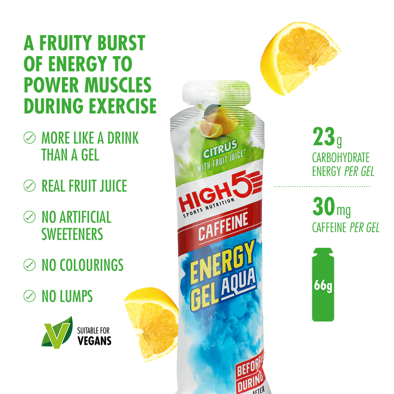 Opakowanie High5 ENERGY GEL Aqua (15x 66g) Mix smaków