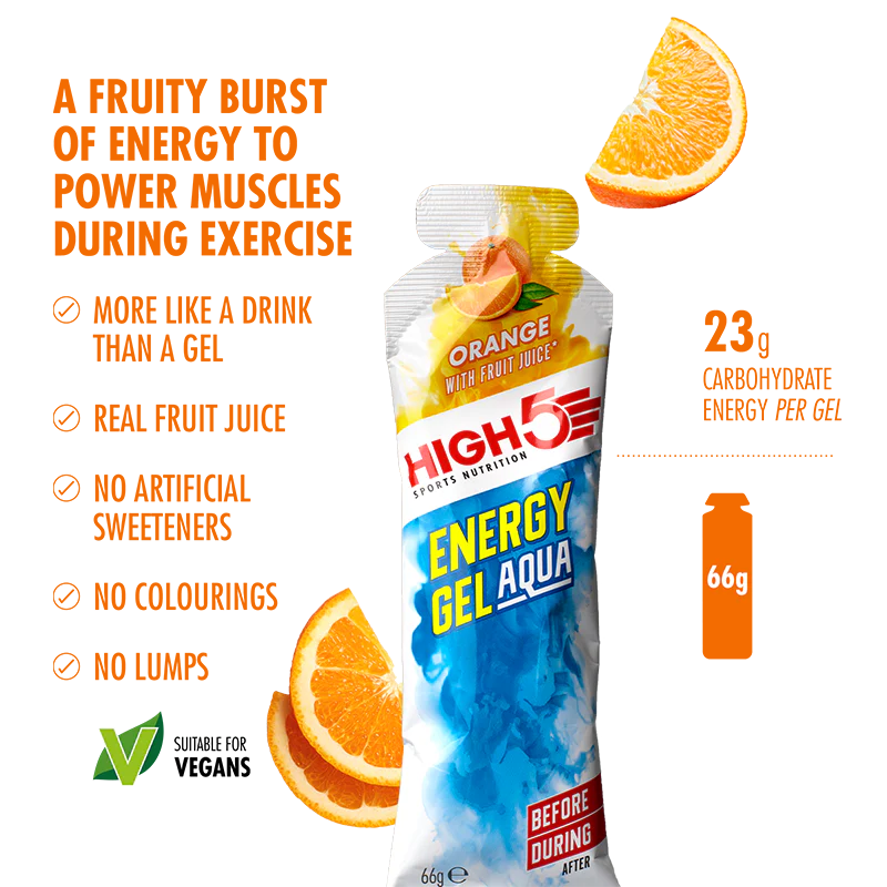 Opakowanie High5 ENERGY GEL Aqua (15x 66g) Mix smaków
