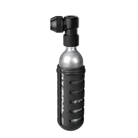 TOPEAK NANO AIRBOOSTER L nasadka udarowa CO2 + gwintowany nabój CO2 16g (x1)