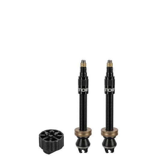 Set of 2 TOPEAK TURBOFLOW Tubeless Valves Black