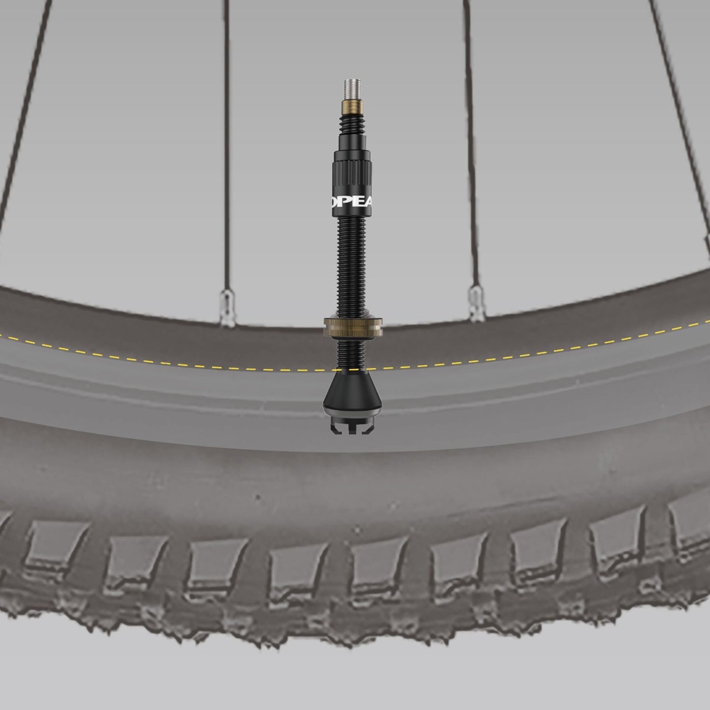 Zestaw 2 zaworów bezdętkowych TOPEAK TURBOFLOW czarny