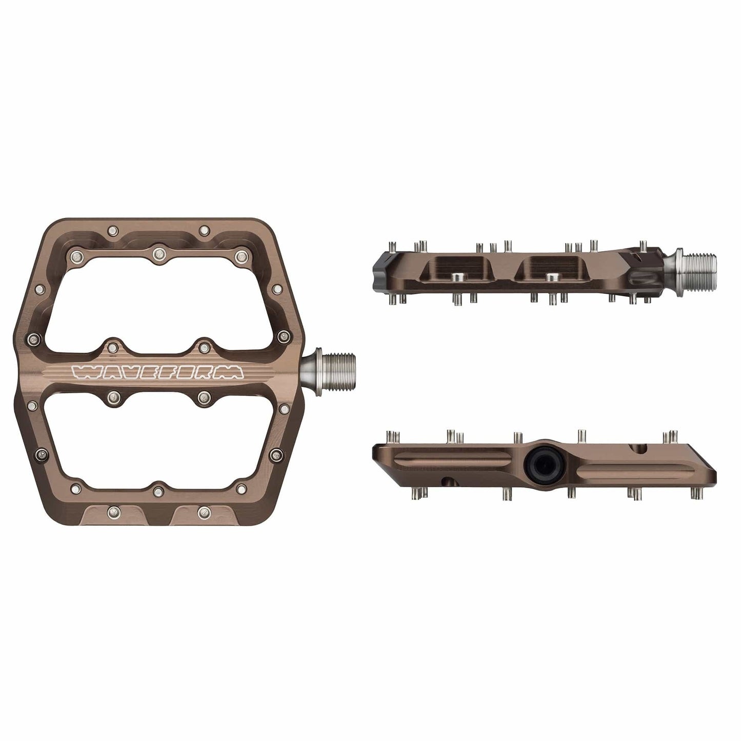 WOLF TOOTH WAVEFORM Large Espresso Flat Pedals