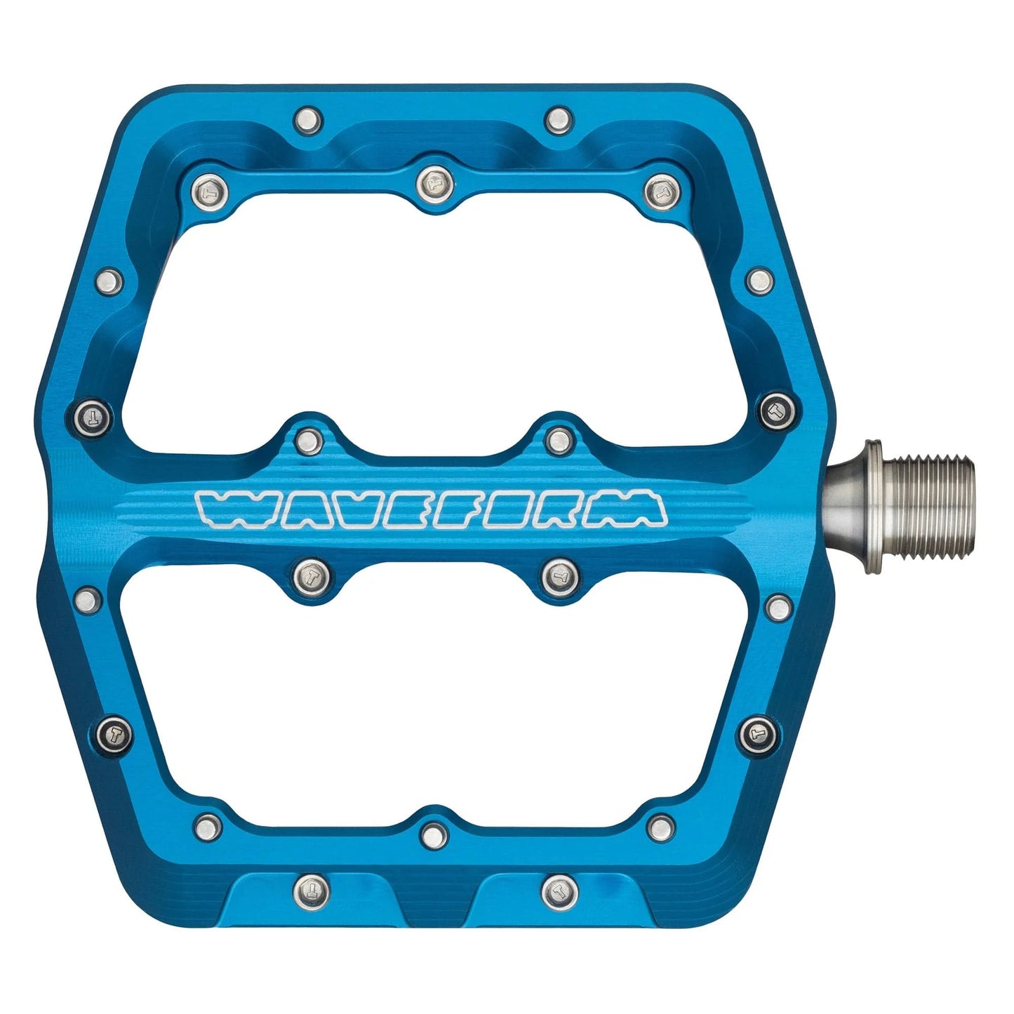 WOLF TOOTH WAVEFORM Large Flat Pedals, Blue