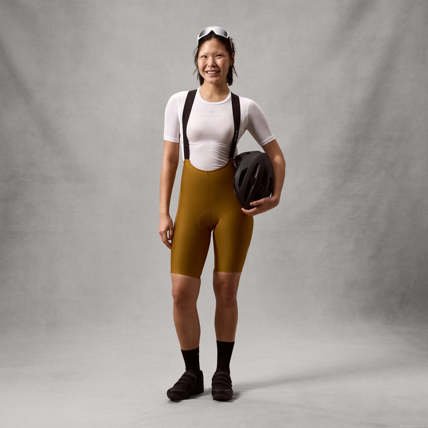 Damskie brązowe spodenki ENDURA ALLTRACK RIDE Bib Short