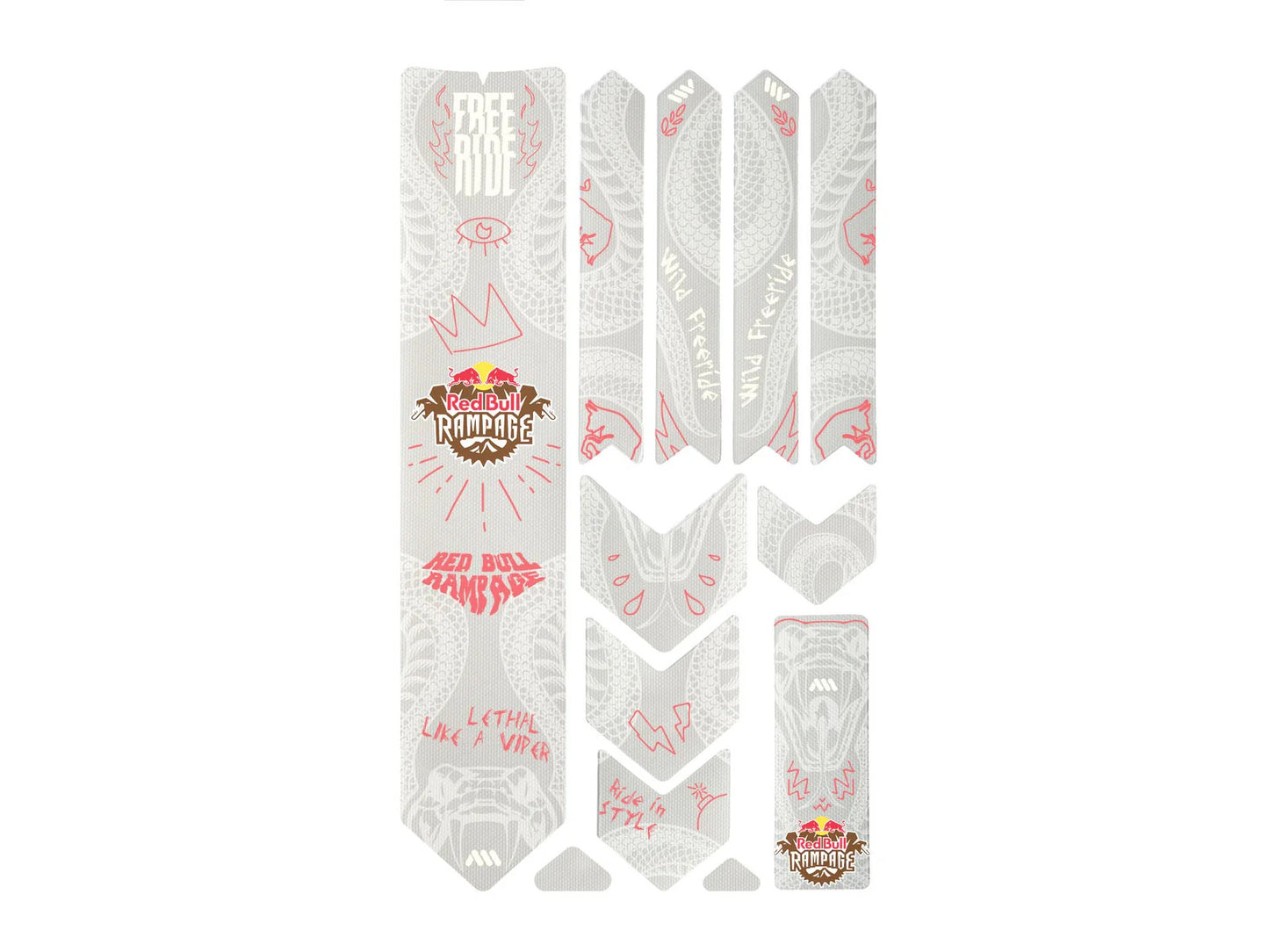 Adhesive Frame Protector ALL MOUNTAIN STYLE EXTRA Red Bull Rampage Freeride White