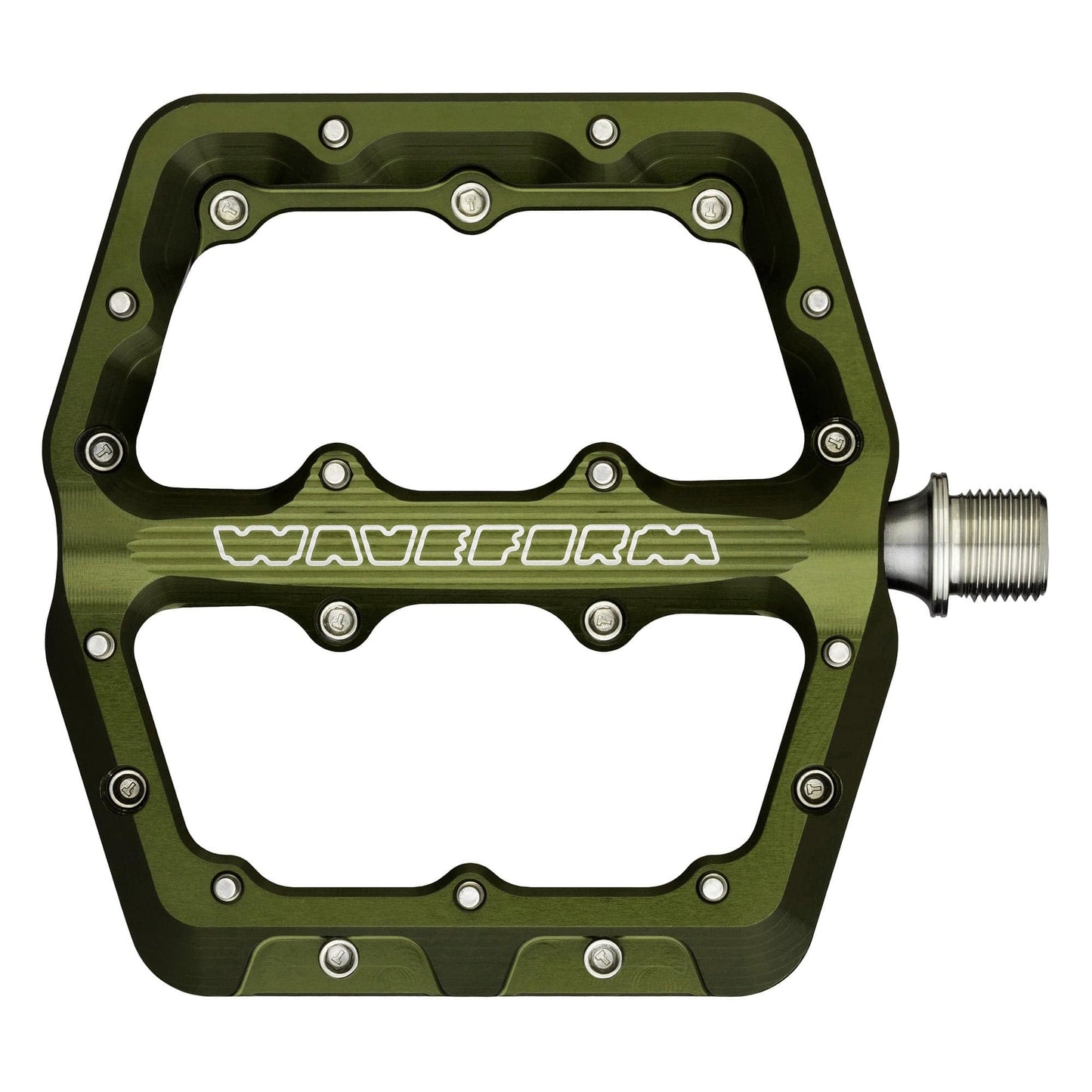 WOLF TOOTH WAVEFORM Large Olive Flat Pedals