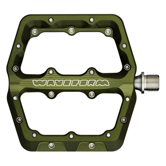 WOLF TOOTH WAVEFORM Large Olive Flat Pedals