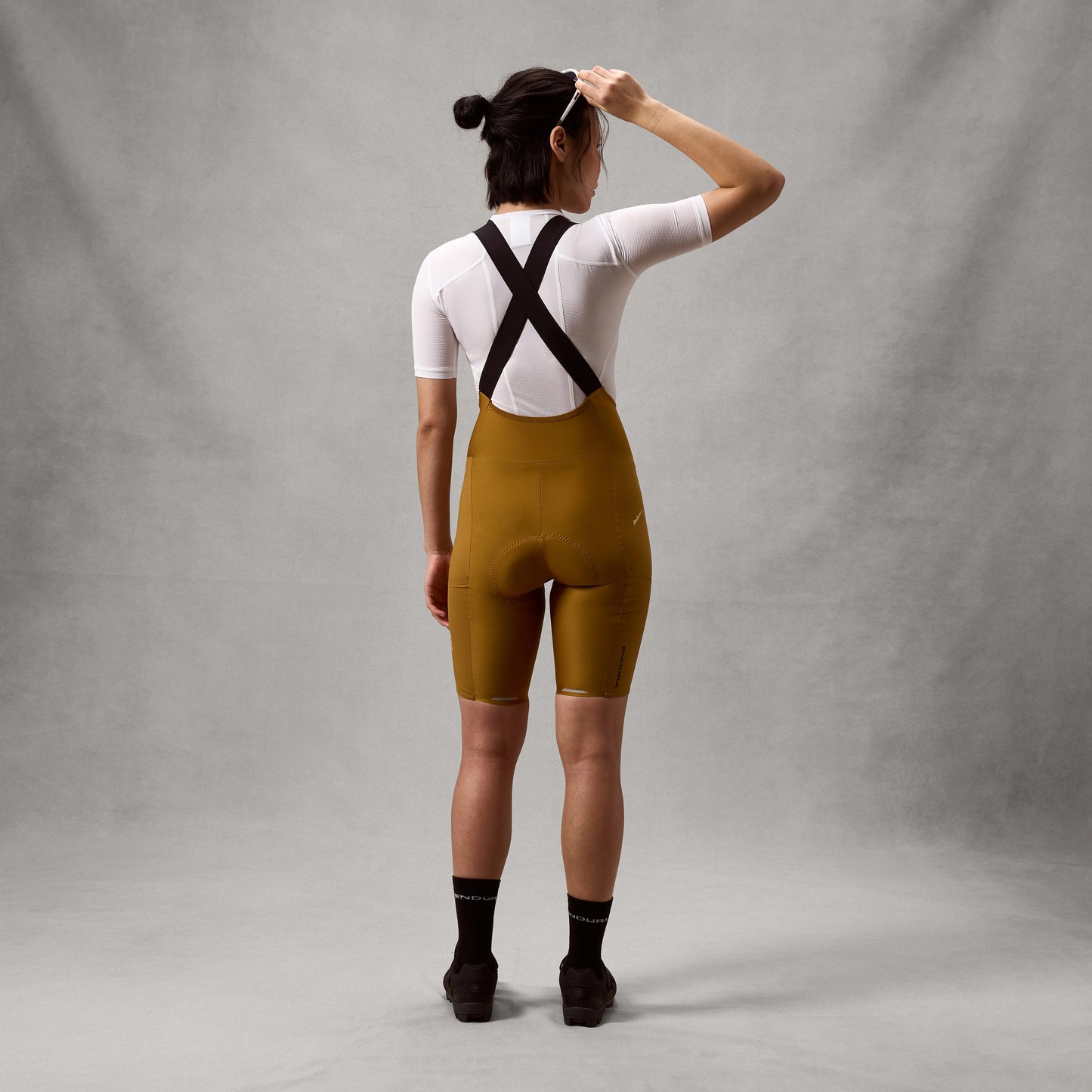 Damskie brązowe spodenki ENDURA ALLTRACK RIDE Bib Short